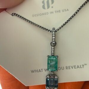 Stunning Silver and Teal Necklace